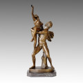 Классическая бронзовая скульптурная скульптура Sabine Women Deco Brass Statue TPE-047